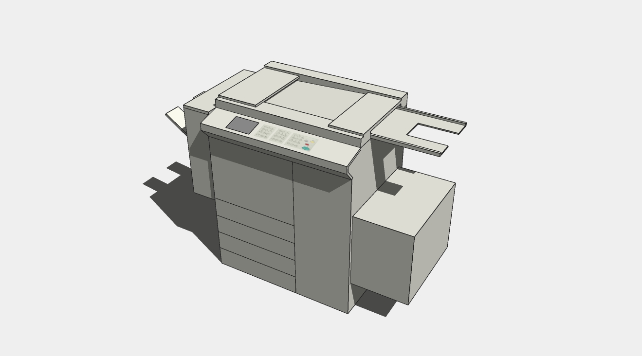 商用打印机复印机su模型