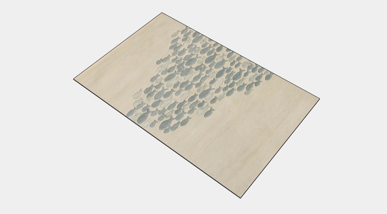 长方形地毯su模型