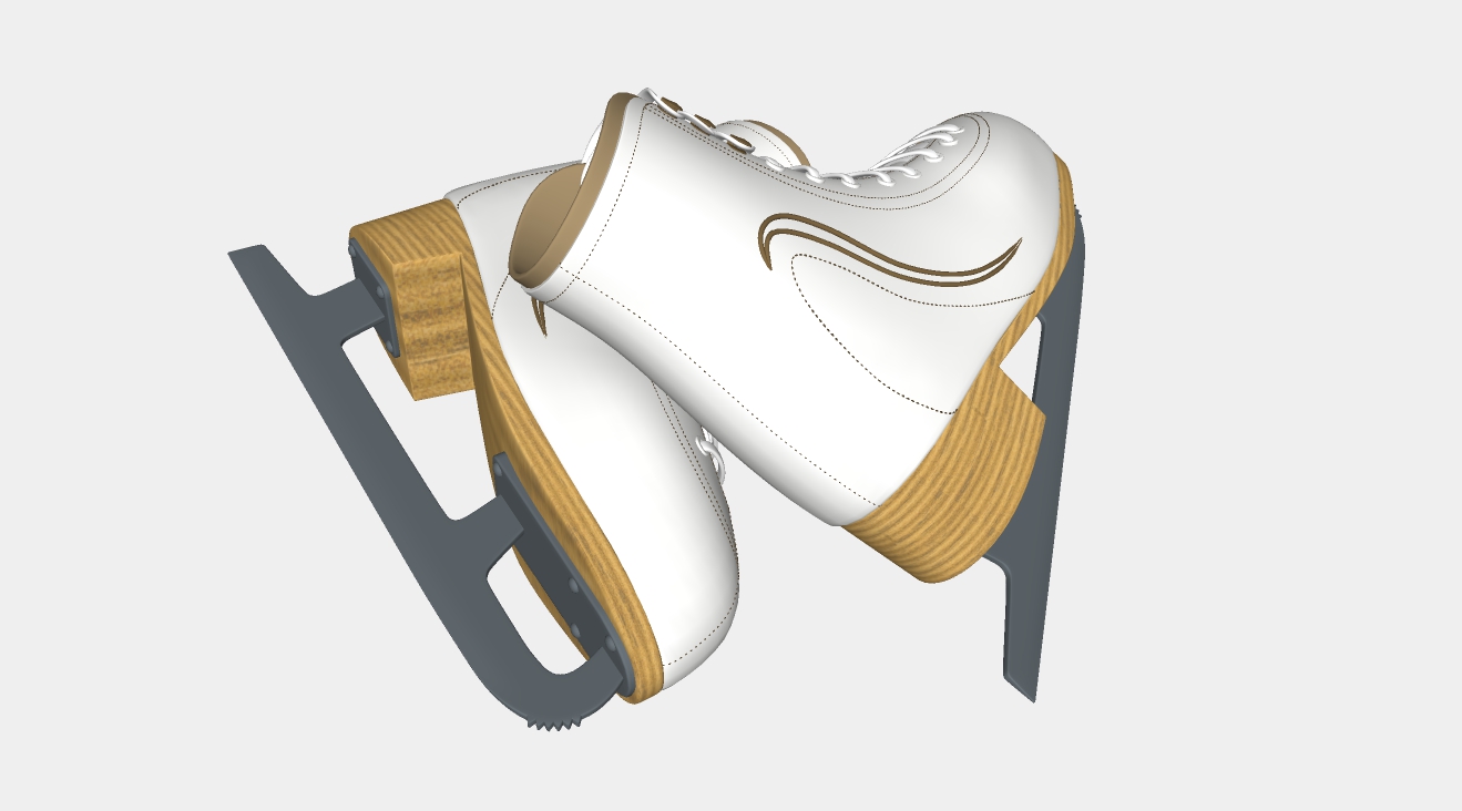 滑冰鞋冰刀su模型