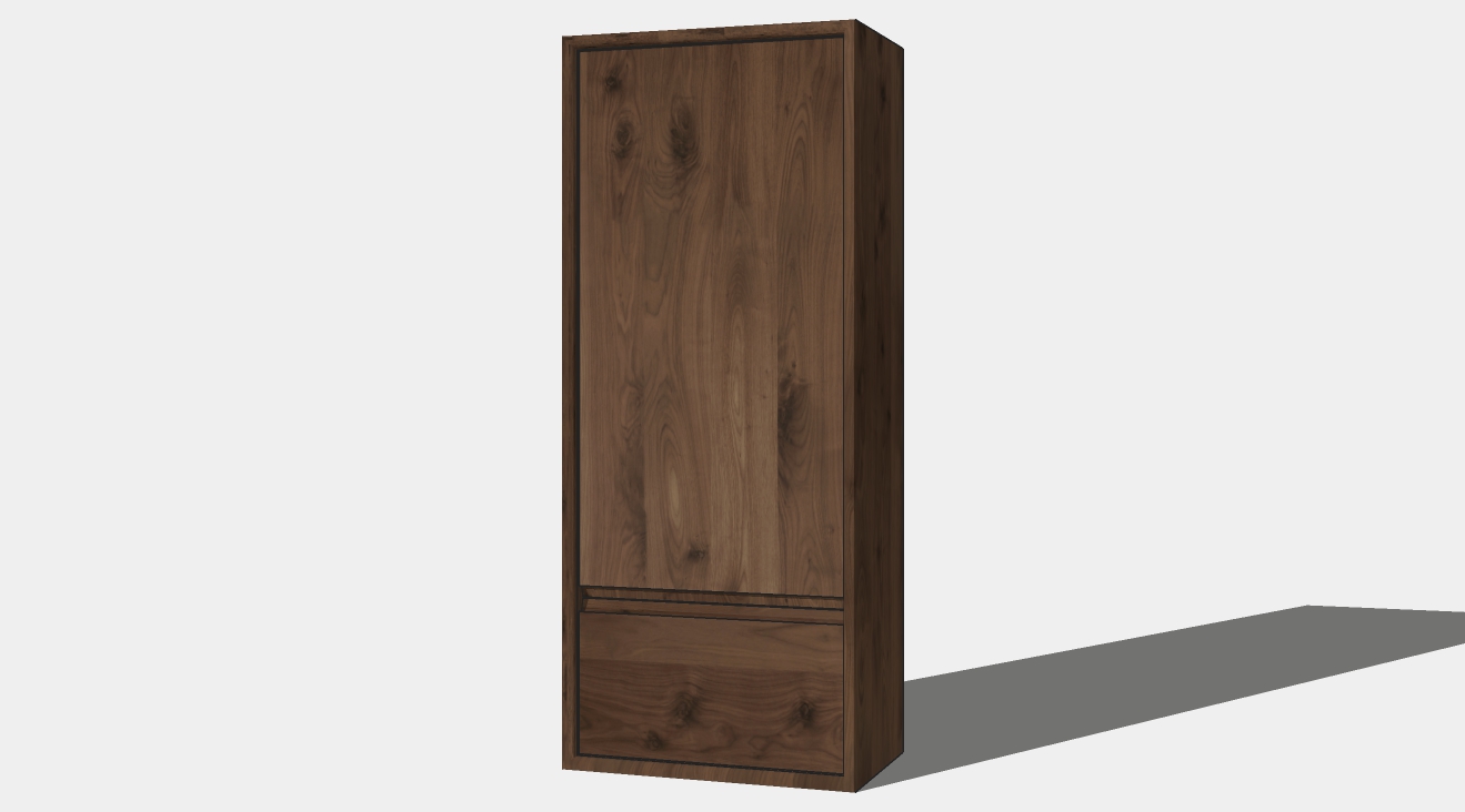 木制板式衣柜su模型