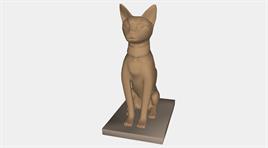 猫咪站立雕塑su模型